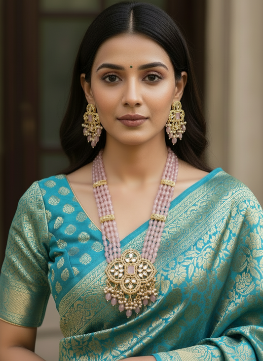 PINK MITRA JEWELLERY SET