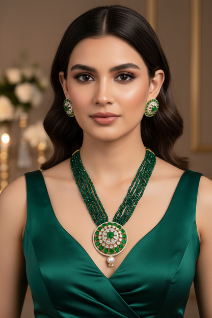 GREEN PADMA JEWELLERY SET
