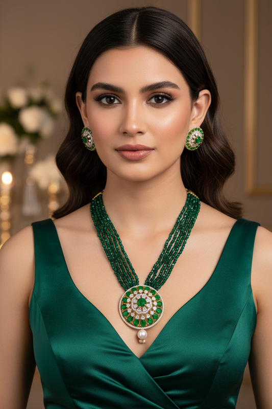 GREEN PADMA JEWELLERY SET