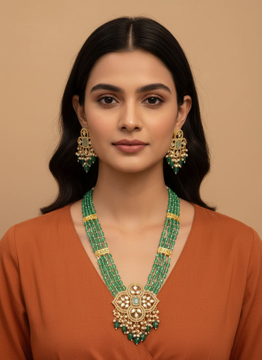 GREEN MITRA JEWELLERY SET