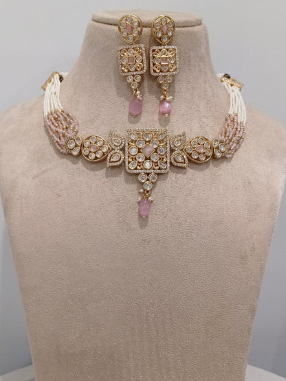 PINK CHANDRA JEWELLERY SET