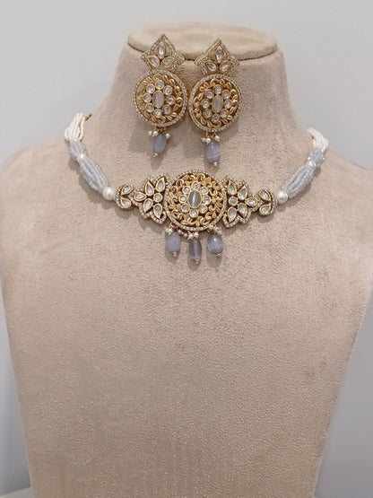 GREY CHANDRA JEWELLERY SET