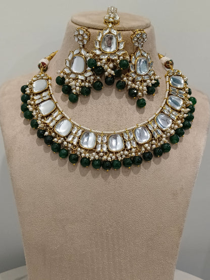 GREEN PARVATI JEWELLERY SET