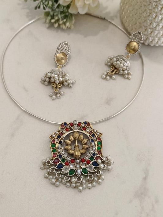 MULTI LILIANA GERMAN SILVER JEWELLERY SET