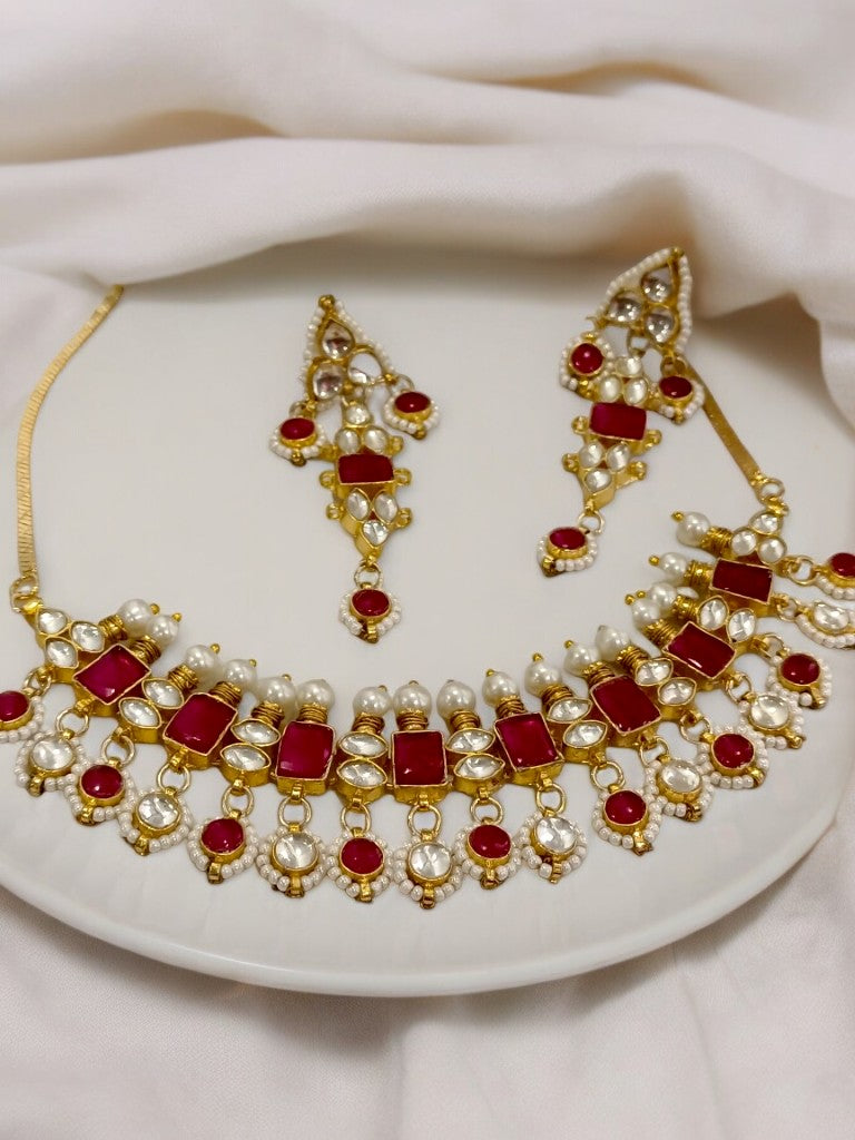 RUBY AYATEE JADAU JEWELLERY SET