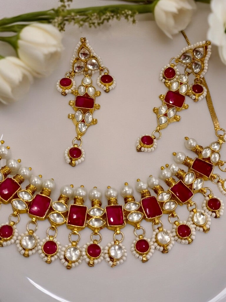 RUBY AYATEE JADAU JEWELLERY SET