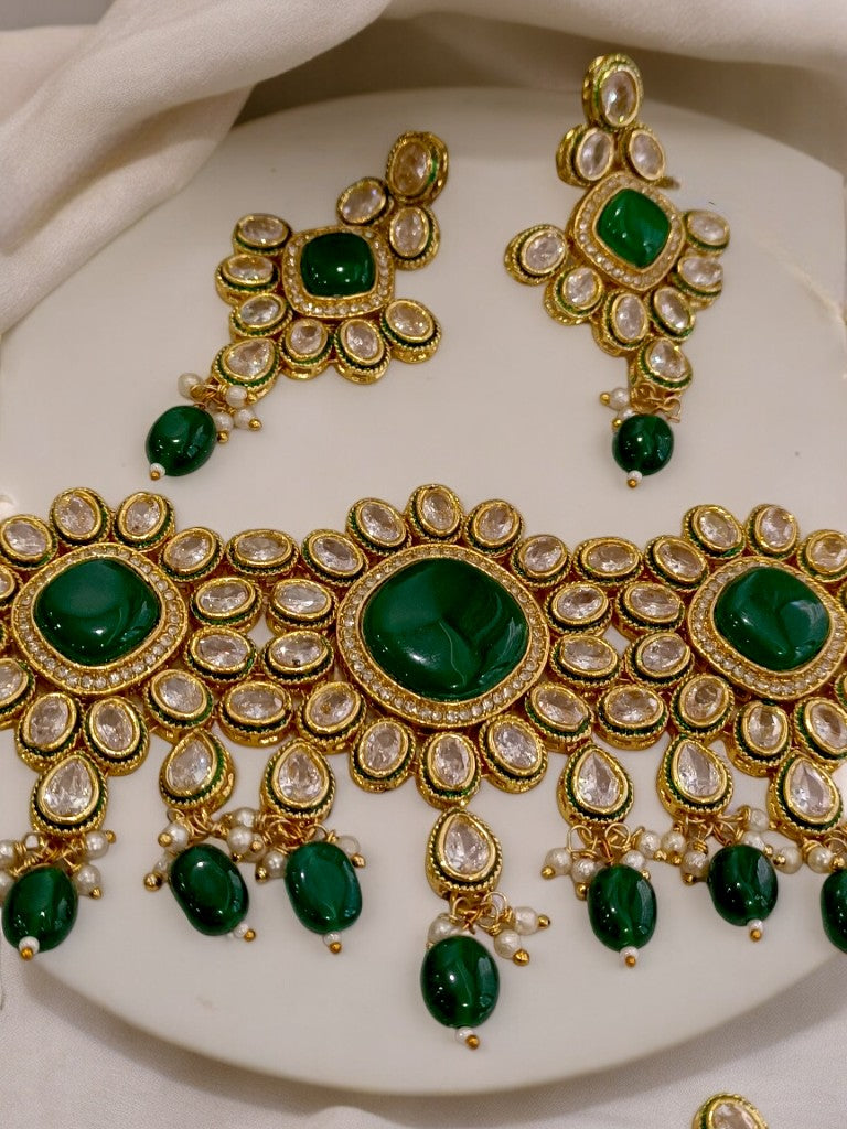 GREEN FELONE JEWELLERY SET