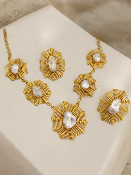 MOTHER OF PEARL ADINA JEWELLERY SET