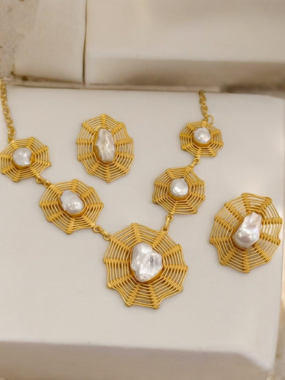 MOTHER OF PEARL ADINA JEWELLERY SET