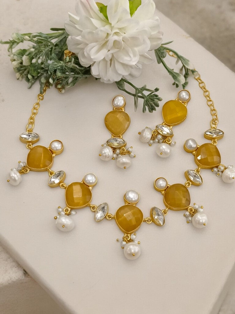 YELLOW TENA JEWELLERY SET