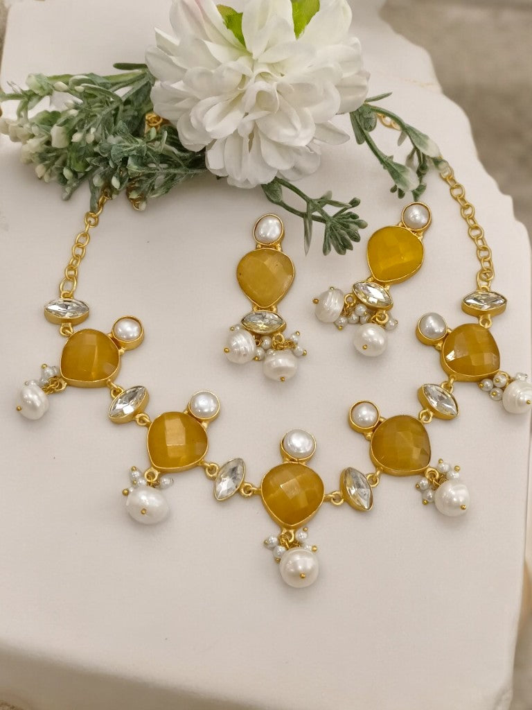 YELLOW TENA JEWELLERY SET
