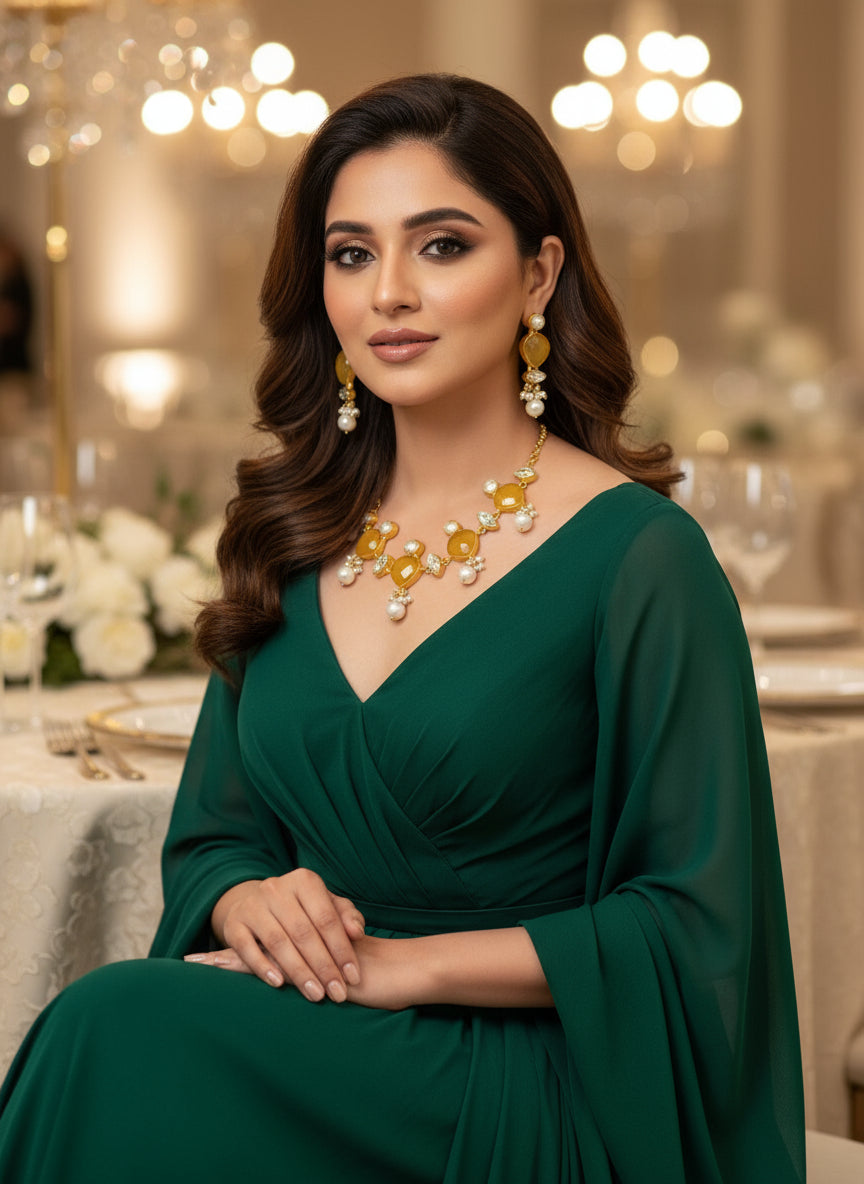 YELLOW TENA JEWELLERY SET