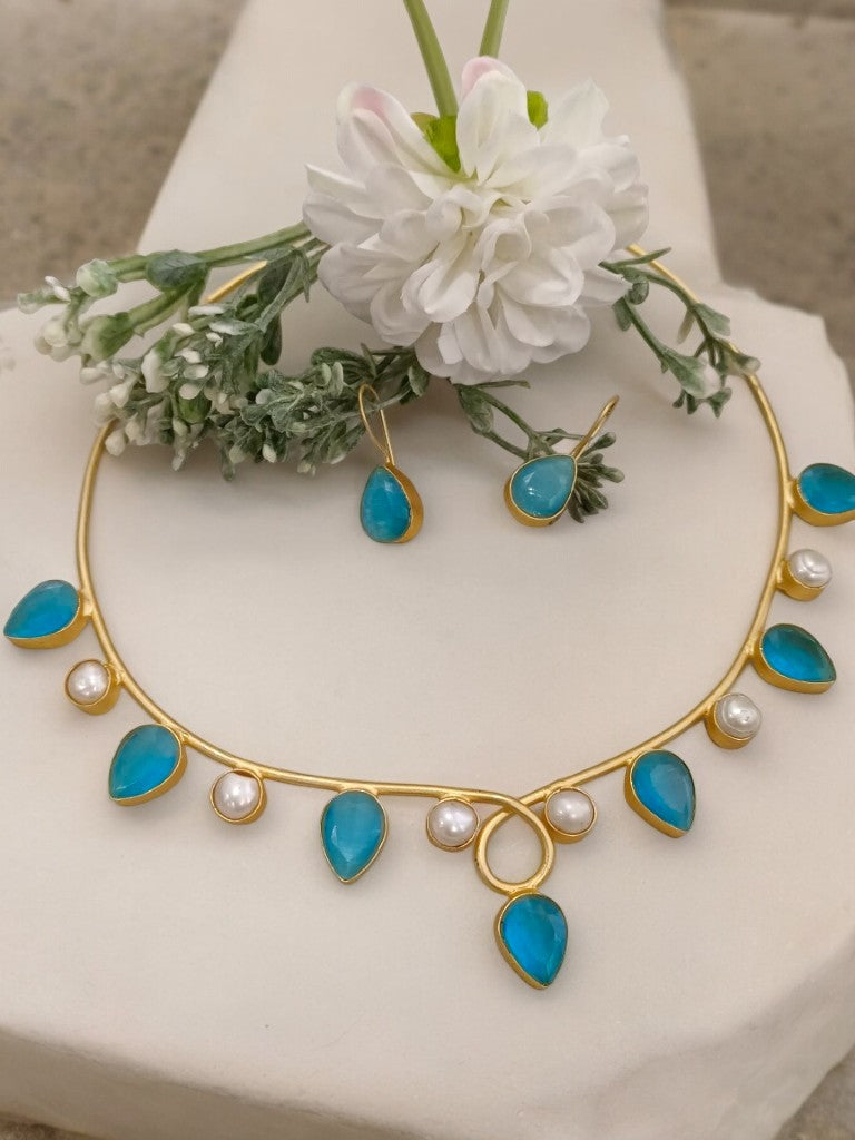 BLUE JADE JEWELLERY SET