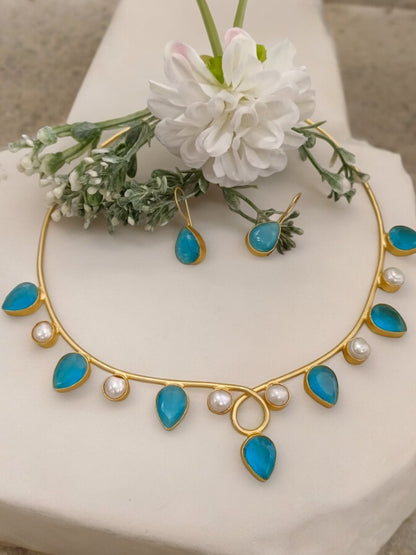 BLUE JADE JEWELLERY SET