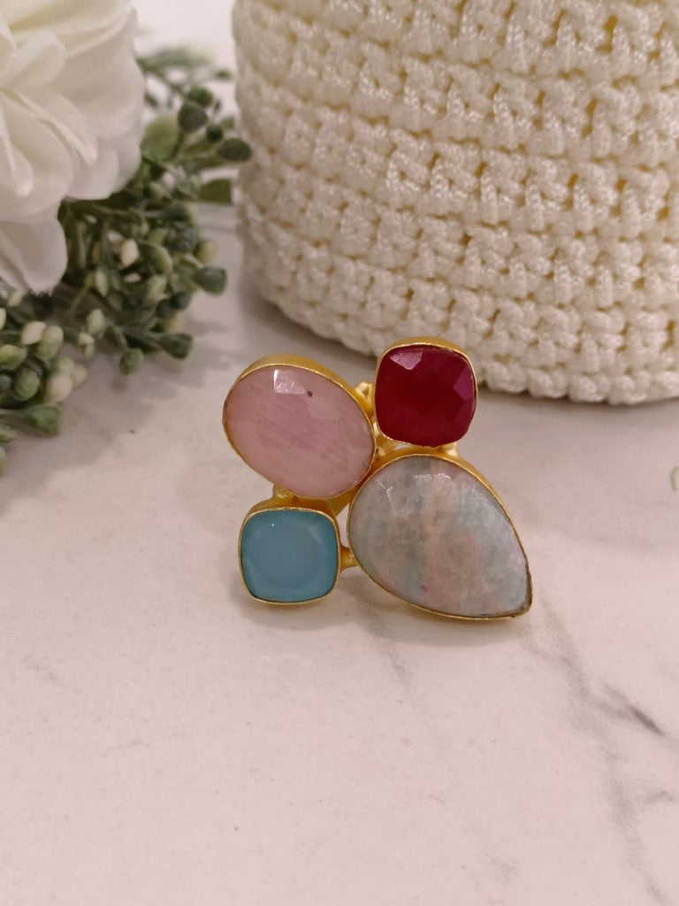 MULTI SIENNA SEMI PRECIOUS RING