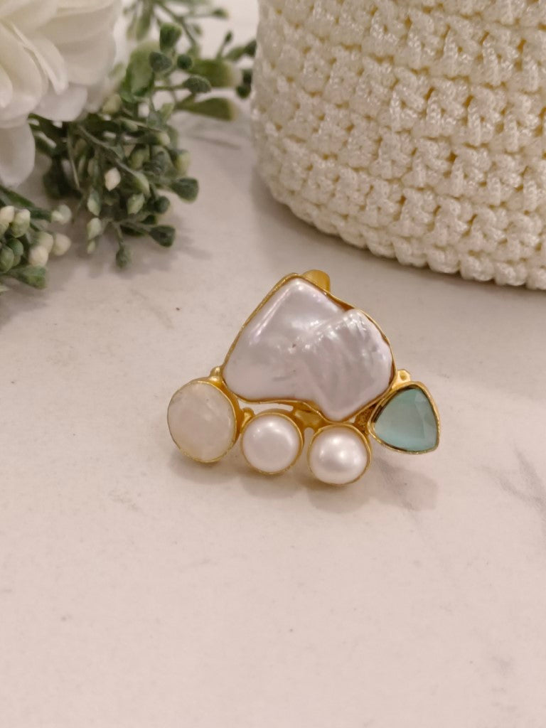 MULTI JASMINE SEMI PRECIOUS RING