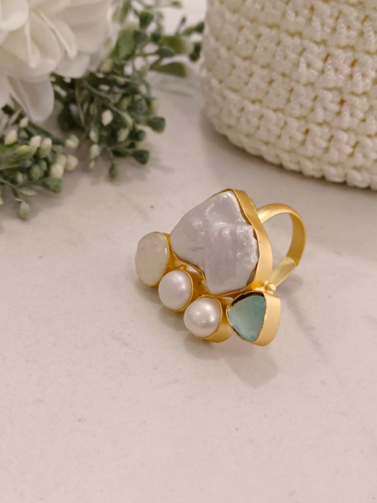 MULTI JASMINE SEMI PRECIOUS RING