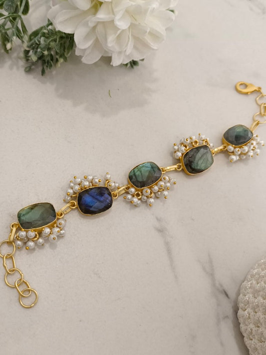 BLUE LILY OCEAN SEMI PRECIOUS BRACELET