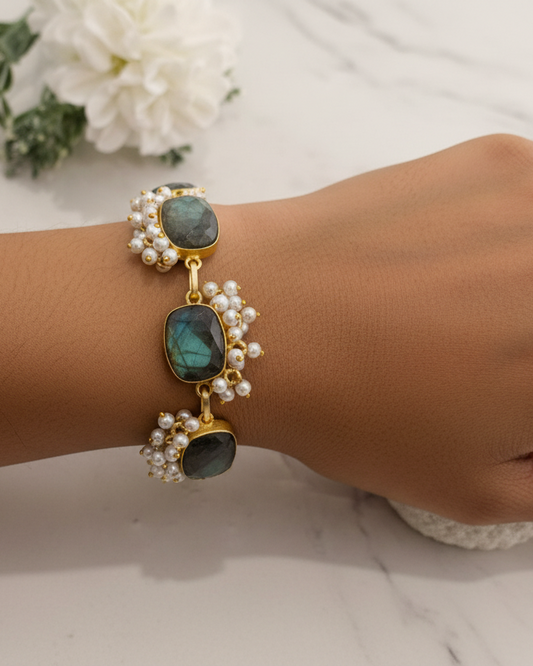 BLUE LILY OCEAN SEMI PRECIOUS BRACELET