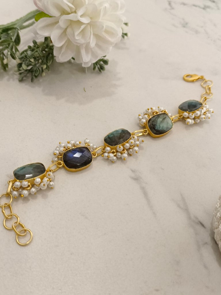 BLUE LILY OCEAN SEMI PRECIOUS BRACELET
