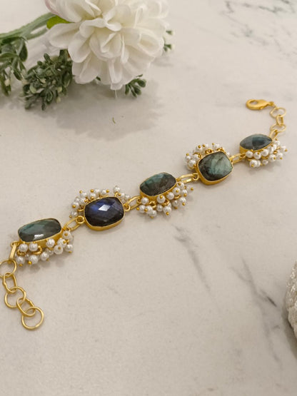 BLUE LILY OCEAN SEMI PRECIOUS BRACELET