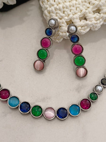 MULTI ILANA GERMAN SILVER JEWELLERY SET