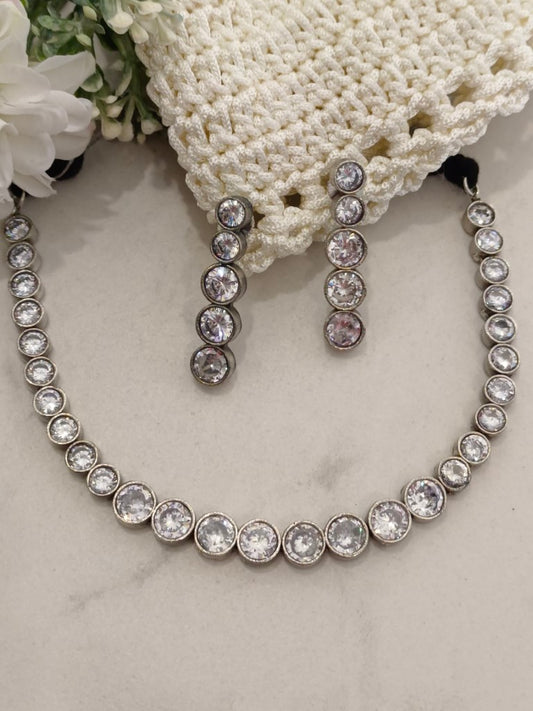 SILVER ILANA GERMAN SILVER JEWELLERY SET