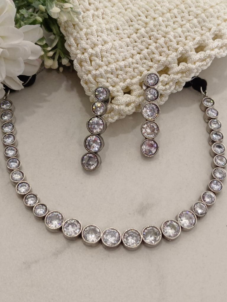 SILVER ILANA GERMAN SILVER JEWELLERY SET