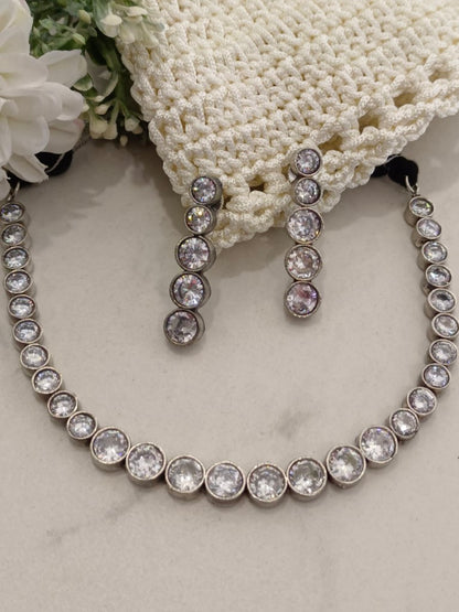 SILVER ILANA GERMAN SILVER JEWELLERY SET