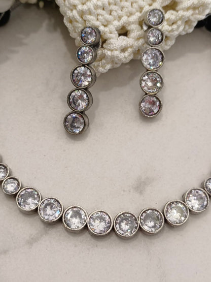 SILVER ILANA GERMAN SILVER JEWELLERY SET