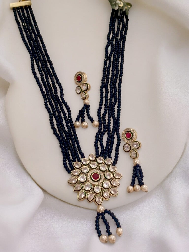 BLUE LEAH JEWELLERY SET