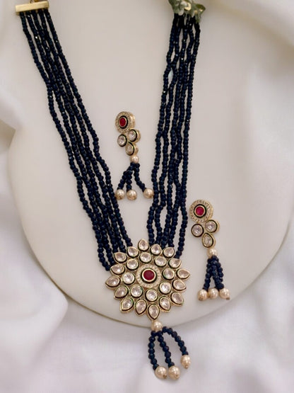 BLUE LEAH JEWELLERY SET