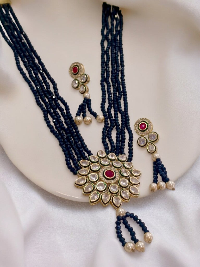 BLUE LEAH JEWELLERY SET