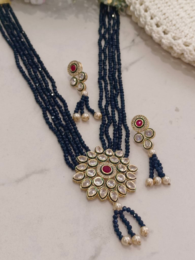 BLUE LEAH JEWELLERY SET