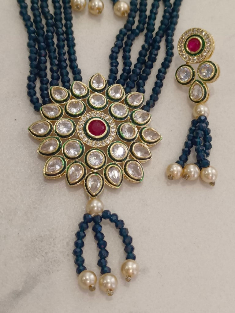 BLUE LEAH JEWELLERY SET