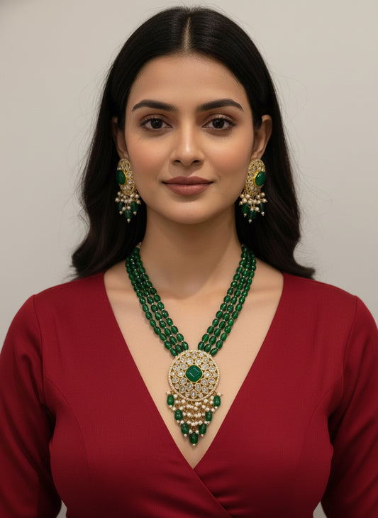 GREEN NATALIA JEWELLERY SET