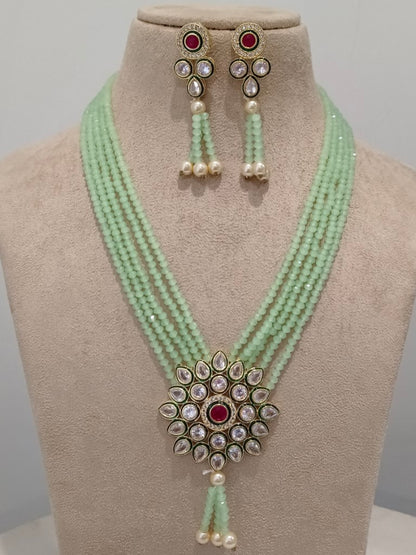 GREEN LEAH JEWELLERY SET