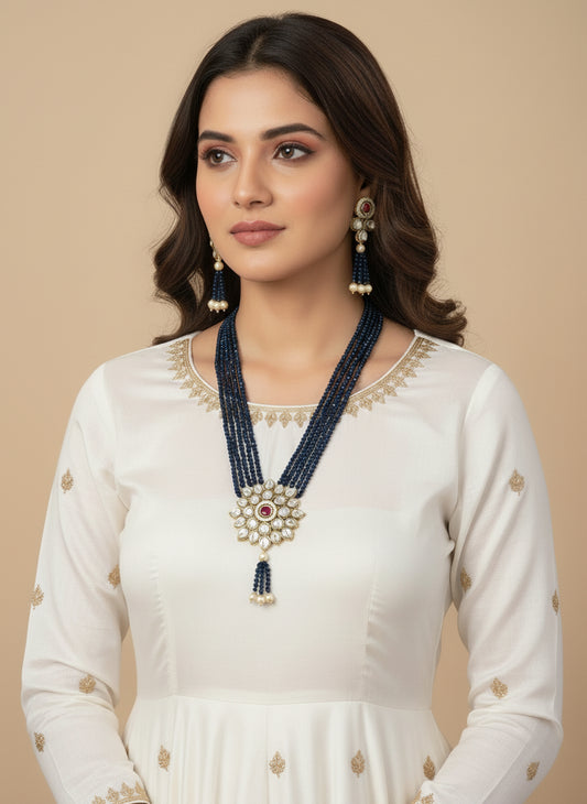 BLUE LEAH JEWELLERY SET