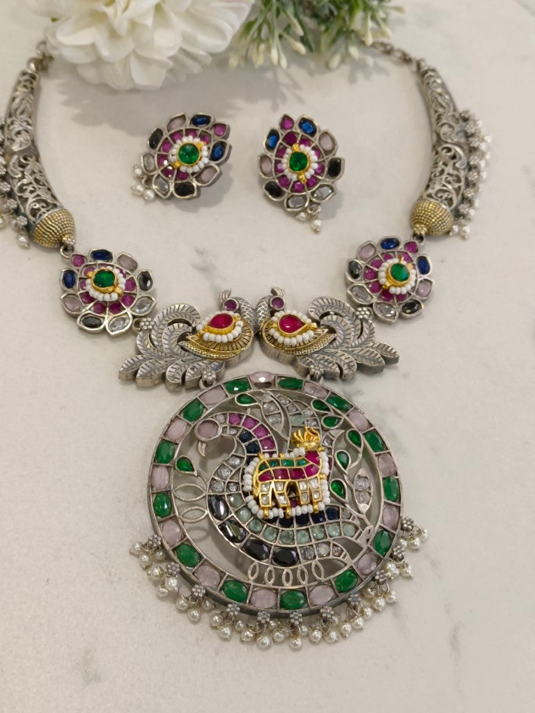 HIRAN AEDELE GERMAN SILVER JEWELLERY SET
