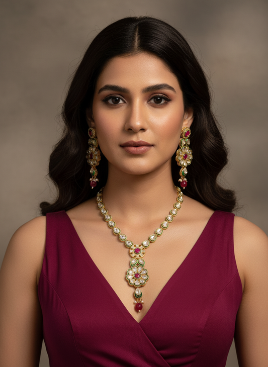RUBY AARADHYA JEWELLERY SET