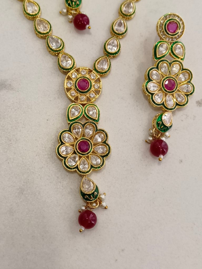 RUBY AARADHYA JEWELLERY SET