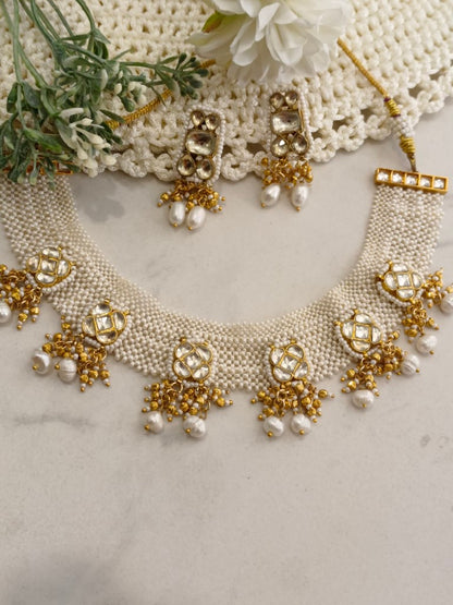 WHITE EVA JADAU JEWELLERY SET