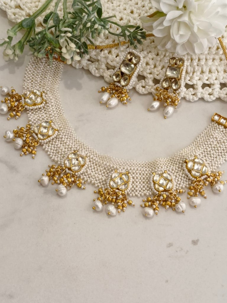 WHITE EVA JADAU JEWELLERY SET