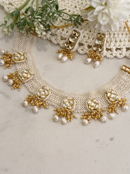 WHITE EVA JADAU JEWELLERY SET