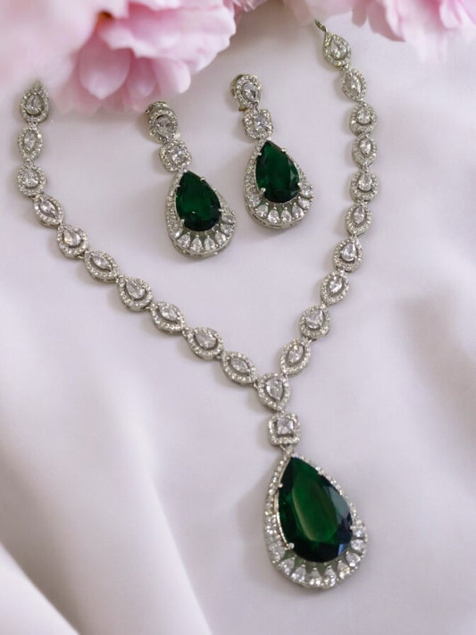 GREEN PARUL ZIRCONIA JEWELLERY SET