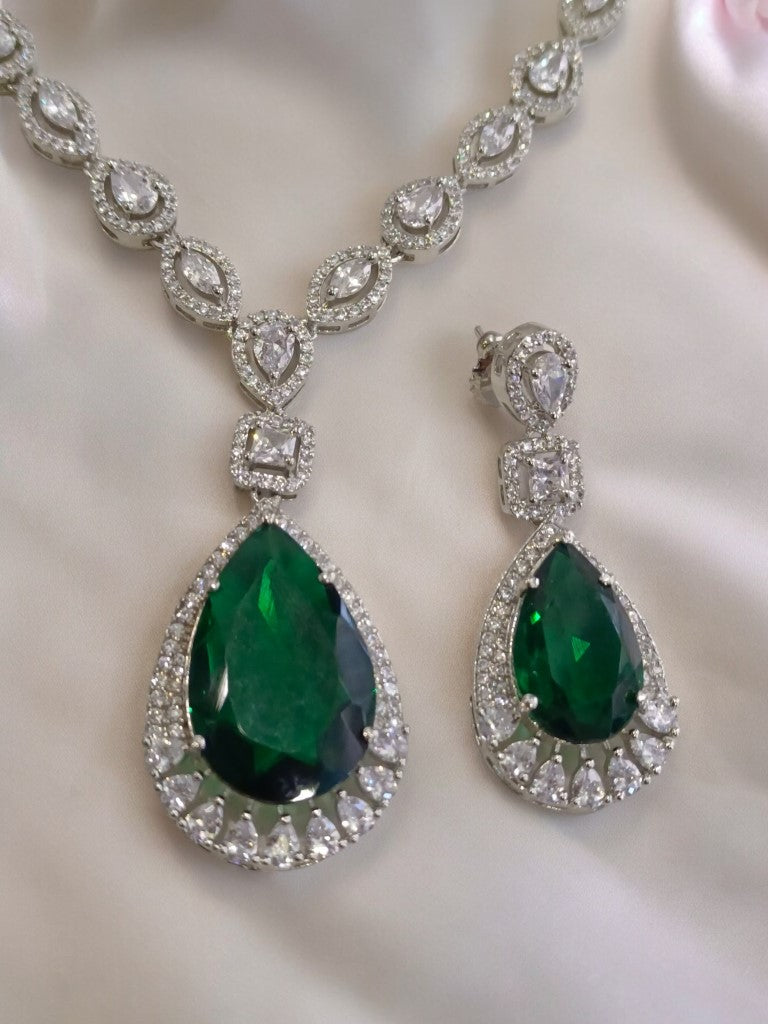 GREEN PARUL ZIRCONIA JEWELLERY SET