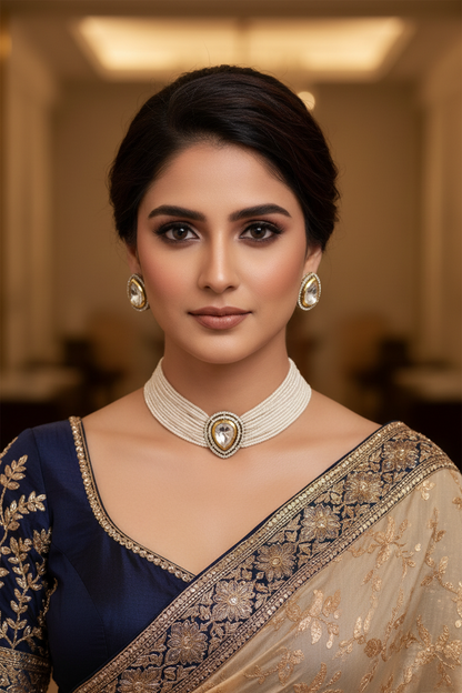 WHITE UJWALA ZIRCONIA JEWELLERY SET