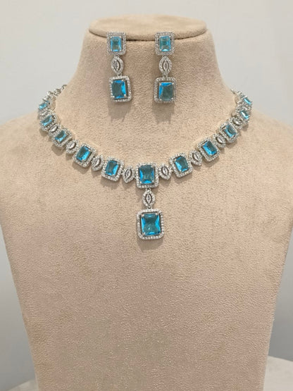 BLUE SULBHA DIAMOND JEWELLERY SET