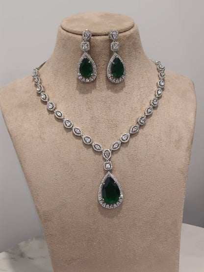 GREEN PARUL ZIRCONIA JEWELLERY SET