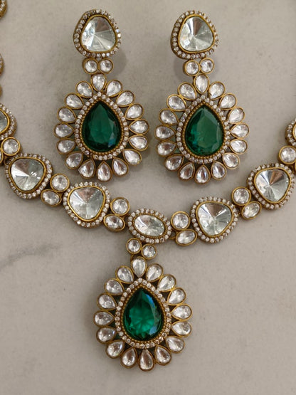 GREEN BIPASHA ZIRCONIA JEWELLERY SET